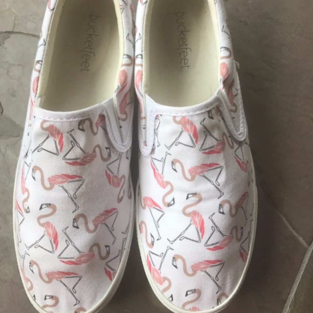Flamingo Bucket Feet Slip On Shoes